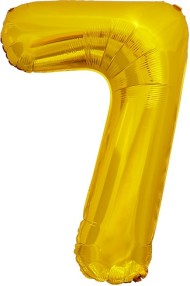 Шар ЦИФРА фольгированный № 7 34"86см ЭКО золото
