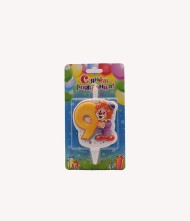 Свеча Цифра 9 Клоун 2989