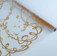 Пленка прозрачная с рисунком Невеста Золотая 70см/200гр Пленка прозрачная с рисунком Невеста Золотая 70см/200гр