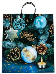 Сумочка пакет п/э 400*440мм Золотые шишки Арт-9824533