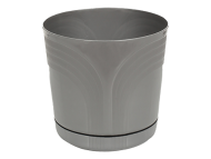 Горшок Корад 120мм Серебро с поддоном высота 11см