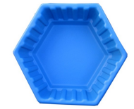 Клумба пластиковая Шестигранная Малая Синяя 50*50*26см
