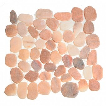 Каменная мозаика MS-7015-BC МРАМОР розовый круглый