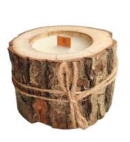 Свеча в дереве Декоративная D-80мм