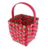 Корзина Плетеная СЕКВОЙЯ 11/11/11/19см Зелёный+Красн