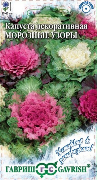 Цветы Капуста декоративная Морозные Узоры смесь ЦВ/П (ГАВРИШ) 0,05гр однолетник 25-40см Цветы Капуста декоративная Морозные Узоры смесь ЦВ/П (ГАВРИШ) 0,05гр однолетник 25-40см