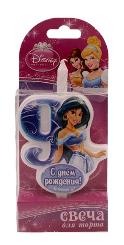 Свеча Цифра 9 Принцессы 1174