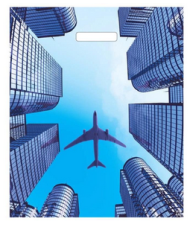 Сумочка пакет п/э 380*450мм Самолет Арт-ВУР51182