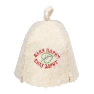 Шапка для Бани и Сауны Баня парит, силу дарит! Hot Pot