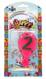 Свеча Цифра 2 Шарик 166751