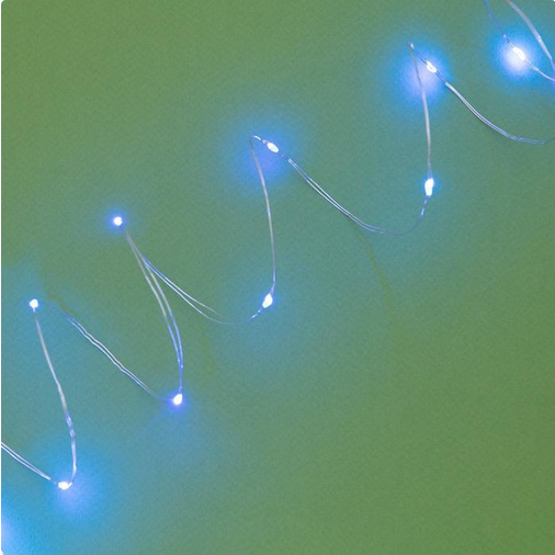 Лампа на солнечной батарее Роса 10м Синяя 2режима Арт-4137020