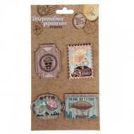 Набор декор элементов Приключения (4шт) 1008015 11,5*15см