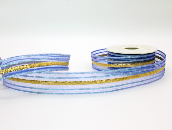 Лента Органза с люрексом 3см*20ярд Разноцв Лента Органза с люрексом 3см*20ярд Разноцв