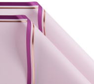 Пленка листами Глянцевая с Двойной каймой Сиреневая 58/58см (1уп/20шт) Цена за ЛИСТ