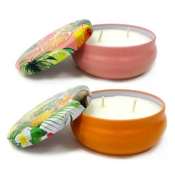 Свеча в банке ароиатизит Тропикал 9*4см SL-55529 (1кор/12шт)