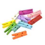 Прищепка Деревяная Цветная 2,5см (1уп/25шт) Цена за 1шт.