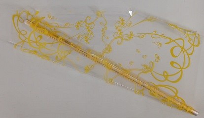 Пленка прозрачная с рисунком Невеста Желтая 70см/200гр