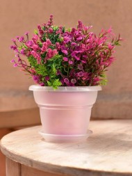 Горшок Милано 4,5лит D-25см Прозрачный с поддоном