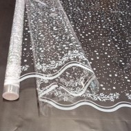 Пленка прозрачная с рисунком Вероника Белая 70см/200гр