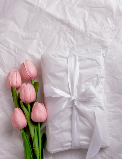 Бумага листами Тишью 50*66см Белая (1уп/10шт) ЦЕНА за лист