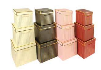 Набор коробок Квадратных 3шт (W16см H14см)(W19см H16см)(W22см H18см) Набор коробок Квадратных 3шт (W16см H14см)(W19см H16см)(W22см H18см)