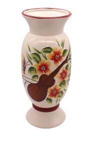 Ваза керамическая Гитара с цветами Класическая Арт-J3219-a12к Н-29см