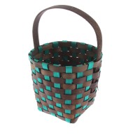 Корзина Плетеная СЕКВОЙЯ 12/11/19см Бирюза+Чёрн