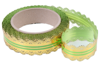 Лента Ажур 3см*25ярд Салатовая