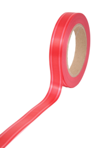 Лента Матовые Полосы 2см*50ярд Красные