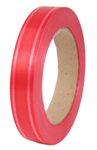 Лента Матовые Полосы 2см*50ярд Красные