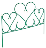 Заборчик металлический Амурный Зелёный 4м (5секций) высота 71см