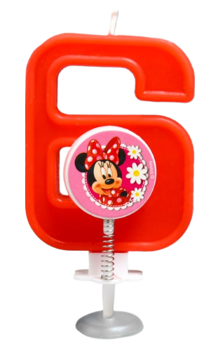 Свеча Цифра 6 Минни Маус 2663491