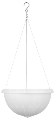 Горшок Джулия подвесной 8лит Белый М-9132 (с подвесом - трос)