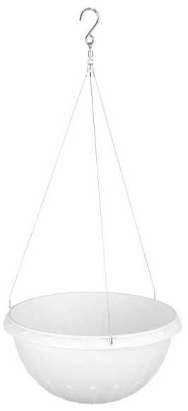 Горшок Джулия подвесной 8лит Белый М-9132 (с подвесом - трос)
