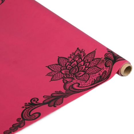 Пленка матовая Кружево Фуксия 55см/200гр Пленка матовая Кружево Фуксия 55см/200гр