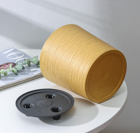 Горшок Цилиндр Эко 3лит D-17см Горчичн