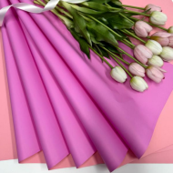 Пленка Листами Матовая двухсторонняя Розовый персик/Барби 58/58см(1уп/10шт)