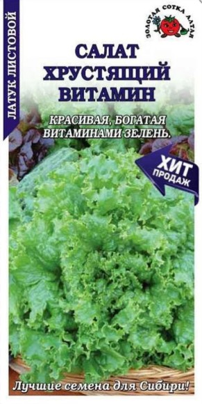 Салат Хрустящий витамин ЦВ/П (СОТКА) 0,5гр среднеранний листовой