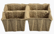 Горшок торфяной Набор 70*70 24шт квадратные