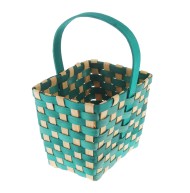Корзина Плетеная СЕКВОЙЯ 13/10/11/19см Натуральн+Зелён
