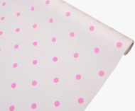 Бумага крафт Горох розовый на белом 70см*10м см
