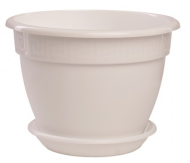 Горшок Антик 10лит D-32см Белый с поддоном