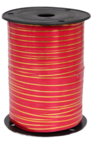 Лента Золот полос 0,5см*250ярд Малиновая А-0538