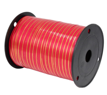 Лента Золот полос 0,5см*250ярд Малиновая А-0538