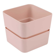 Горшок Фиори 0,45лит Бежево-Розовый (с дренажной системой)