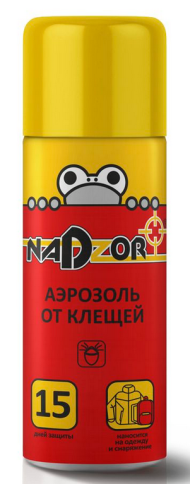 Аэрозоль от клещей Nadzor 100мл (1уп/24шт) 1 ЭТАЖ