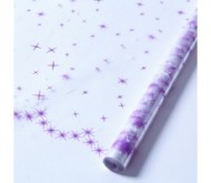 Пленка прозрачная с рисунком Искра Сиренево-Белая 70см/200гр