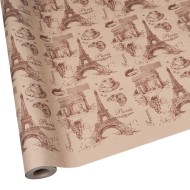 Бумага крафт Париж коричневый на коричневом 70см*10м