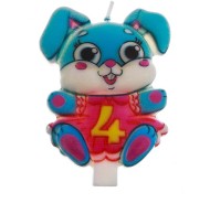 Свеча Цифра 4 Зайчик 2663283