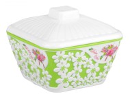 Салатник пластик Дольче Вита с крышкой 0,5лит Зелён-Бел Арт-М-3583 (БАШ)